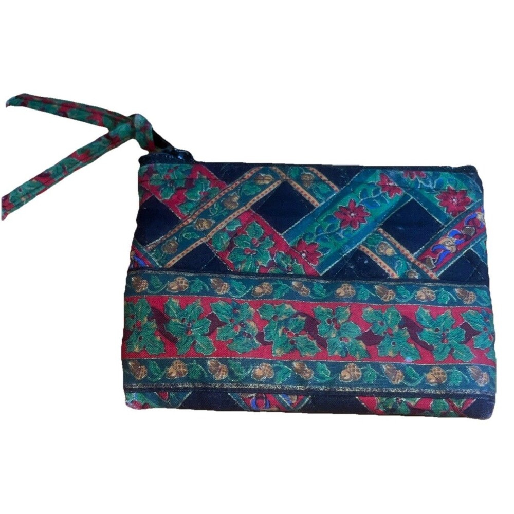 Retired Rare Noel Coordinate Zip Coin Purse Pouch Bag 5"X4" - Picture 1 of 5